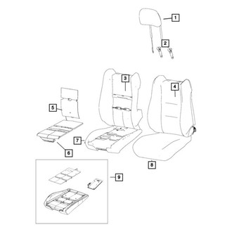 Dodge OE - Front Headrest