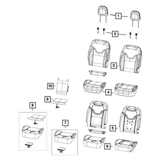 Jeep OE - Front Left Seat Back Cushion Cover