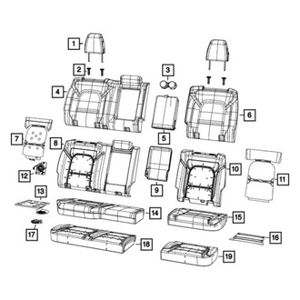 Ram OE - Rear Right Seat Back Cushion Cover