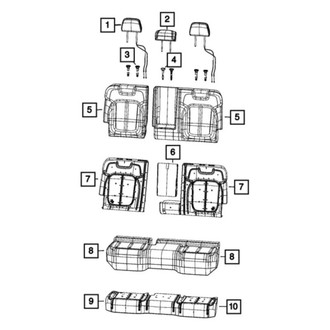 Jeep OE - Center Right Seat Back Cushion Cover