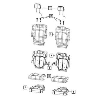Jeep OE - Center Left Seat Back Cushion Cover
