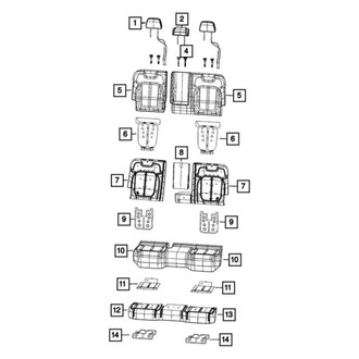 Jeep OE - Center Left Seat Back Cushion Cover