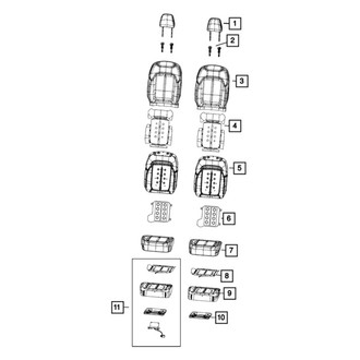 Jeep OE - Front Right Seat Back Cushion Cover