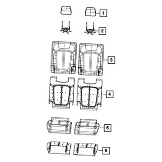 Jeep OE - Rear Left Seat Back Cushion Cover