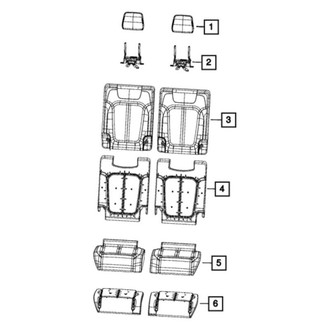 Jeep OE - Rear Left Seat Back Cushion Cover