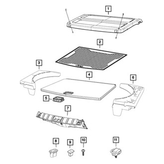 Mopar® - Rear Spare Tire Compartment Cover