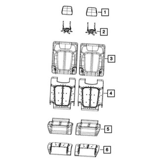 Jeep OE - Rear Right Seat Back Cushion Cover