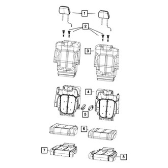 Jeep OE - Center Right Seat Back Cushion Cover