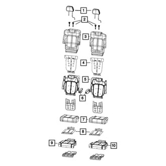 Jeep OE - Center Left Seat Back Cushion Cover
