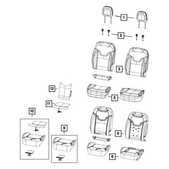 Jeep OE - Front Right Seat Back Cushion Cover
