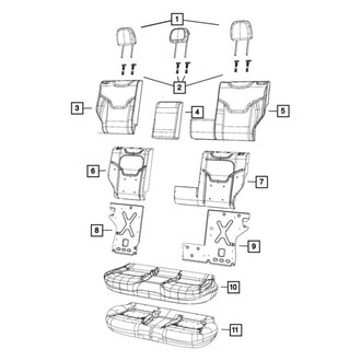 Jeep OE - Rear Right Seat Back Cushion Cover