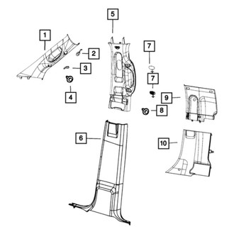 Ram OE - Right Body A-Pillar Trim Panel