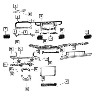Jeep OE - Instrument Panel Trim Panel Bracket