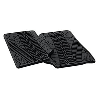 Mopar® - All Weather 1st Row Black Rubber Floor Mats