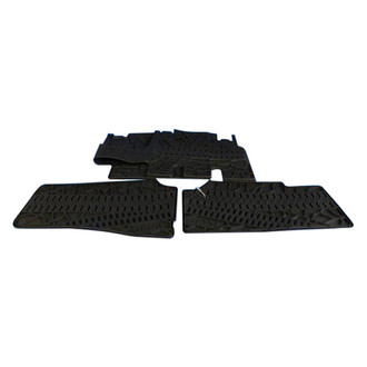 Mopar® - All Weather 1st & 2nd Row Black Rubber Floor Mat Set