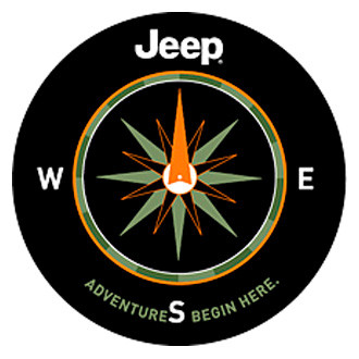 Mopar® - 28"-32" Premium Black Spare Tire Cover with Adventure Begins Here logo