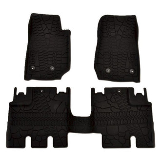 Mopar® - All Weather 1st & 2nd Row Black Rubber Floor Mat Set