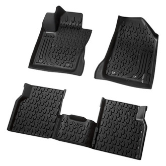 Mopar® - All Weather 1st & 2nd Row Black Rubber Floor Mat Set