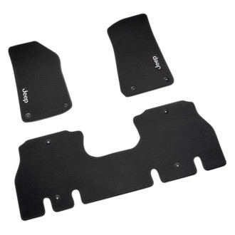 Mopar® - Premium Carpet 1st & 2nd Row Black Floor Mat Set