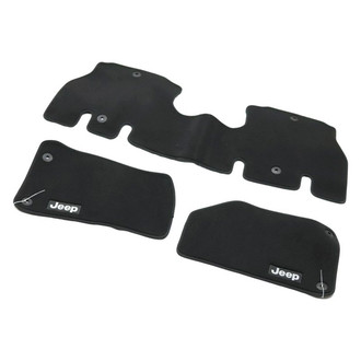 Mopar® - 1st & 2nd Row Black Carpet Floor Mat Set