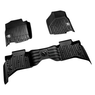 Mopar® - All Weather 1st & 2nd Row Black Rubber Floor Mat Set