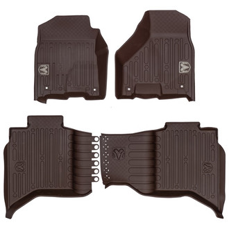 Mopar® - All Weather 1st & 2nd Row Brown Rubber Floor Mat Set