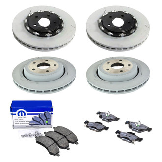 Mopar® - Front and Rear Brake Kit with Semi-Metallic Pads