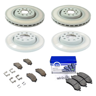 Mopar® - Plain Front and Rear Brake Kit with Semi-Metallic Pads