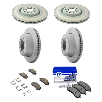 Mopar® - Front and Rear Brake Kit with Semi-Metallic Pads