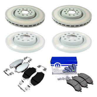 Mopar® - Plain Front and Rear Brake Kit with Semi-Metallic Pads