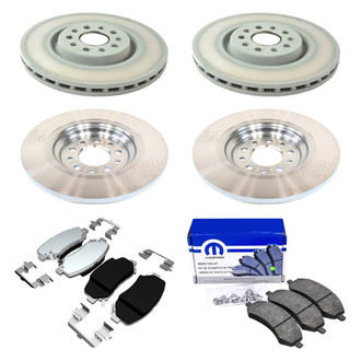 Mopar® - Plain Front and Rear Brake Kit with Semi-Metallic Pads