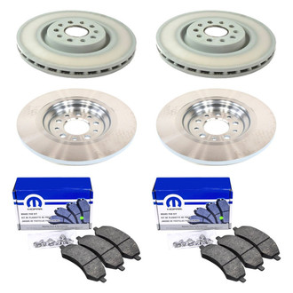 Mopar® - Plain Front and Rear Brake Kit with Semi-Metallic Pads