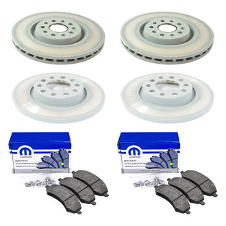 Mopar® - Plain Front and Rear Brake Kit with Semi-Metallic Pads