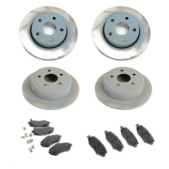 Mopar® - Plain Front and Rear Brake Kit with Semi-Metallic Pads
