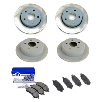 Mopar® - Plain Front and Rear Brake Kit with Semi-Metallic Pads