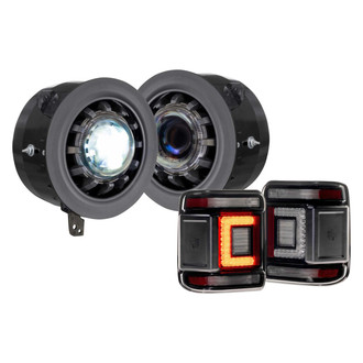 Morimoto® - Super7™ 7" Round Driver and Passenger Side Switchback DRL Bar Projector Bi-LED Headlights