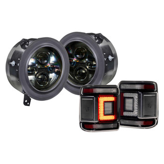 Morimoto® - Sealed7™ 2.0 7" Round Driver and Passenger Side Switchback DRL Bar Projector Bi-LED Headlights