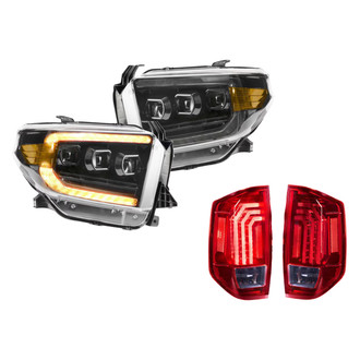 Morimoto® - XB™ Driver and Passenger Side Gloss Black Sequential DRL Bar Projector LED Headlights
