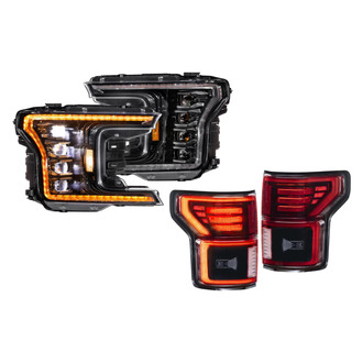 Morimoto® - XB™ Driver and Passenger Side Gloss Black Sequential DRL Bar Projector LED Headlights