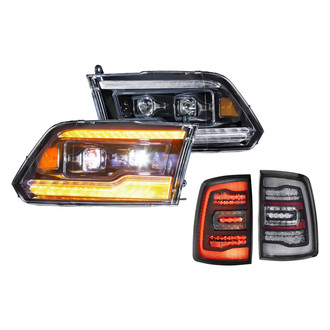 Morimoto® - XB™ Driver and Passenger Side Gloss Black Sequential DRL Bar Projector LED Headlights