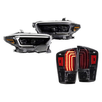 Morimoto® - XB™ Evo Hybrid Driver and Passenger Side Black DRL Bar Projector LED Headlights