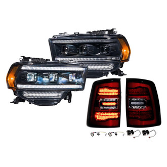 Morimoto® - XB™ Driver and Passenger Side Gloss Black Sequential DRL Bar Projector LED Headlights