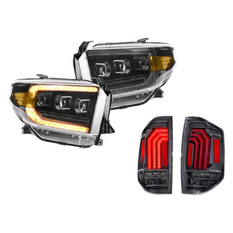 Morimoto® - XB™ Driver and Passenger Side Gloss Black Sequential DRL Bar Projector LED Headlights