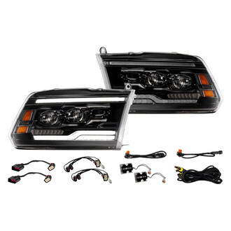 Morimoto® - XB™ Evo Hybrid Driver and Passenger Side Black DRL Bar Projector LED Headlights