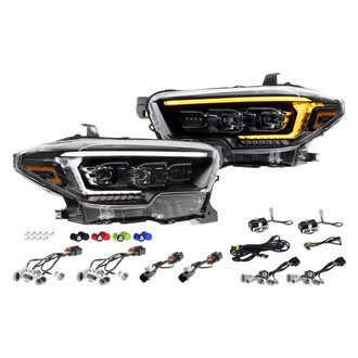 Morimoto® - XB™ Evo Driver and Passenger Side Black Sequential DRL Bar Projector LED Headlights