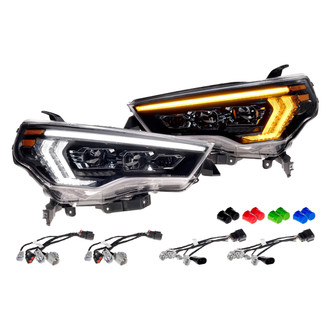 Morimoto® - XB™ Evo Driver and Passenger Side Black Sequential DRL Bar Projector LED Headlights
