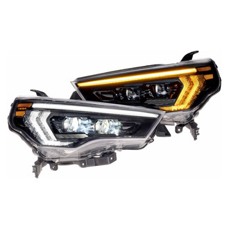 Morimoto® - XB™ Evo Hybrid Driver and Passenger Side Black Sequential DRL Bar Projector LED Headlights