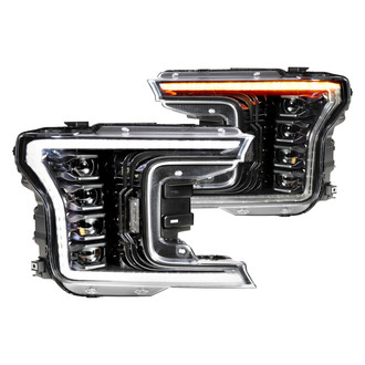 Morimoto® - XB™ Driver and Passenger Side Gloss Black Sequential DRL Bar Projector LED Headlights