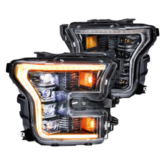 Morimoto® - XB™ Driver and Passenger Side Black Sequential DRL Bar Projector LED Headlights