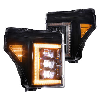 Morimoto® - XB™ Driver and Passenger Side Gloss Black Sequential DRL Bar Projector LED Headlights